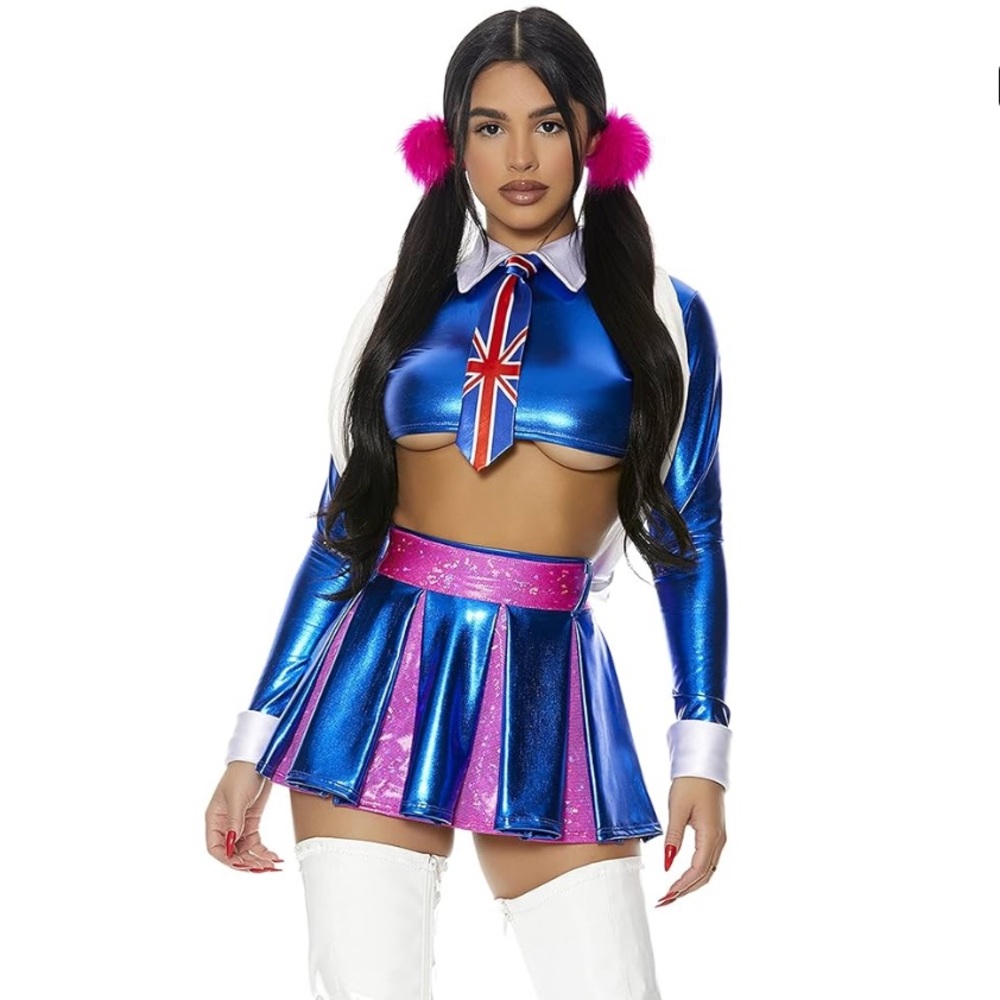 FORPLAY womens Fook Who Austin Powers Movie Character Costume, Blue, S/M